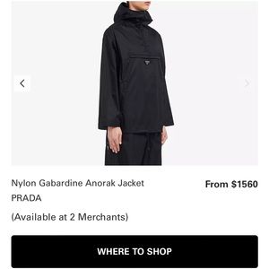 Prada Nylon Gabardine Anorak Jacket